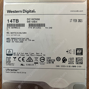 wd 울트라스타 sas hdd 14tb 판매합니다.