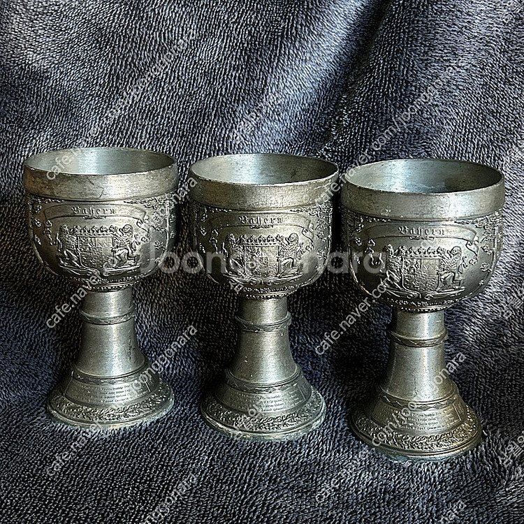 빈티지 독일 바이에른 퓨터 주석 주석잔 술잔 와인잔--0