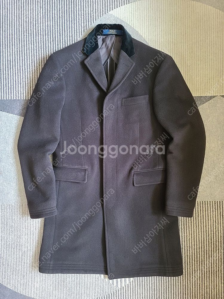[M] 폴로 신형 이태리 벨벳 카라 싱글 코트 자켓 랄...--0