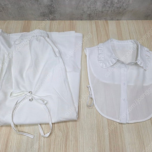 2종 일괄)롱스커트+레이어드 쉬폰 페이크 가짜 카라