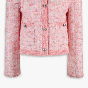 마이아이코 핑크블러썸 트위드 니트자켓