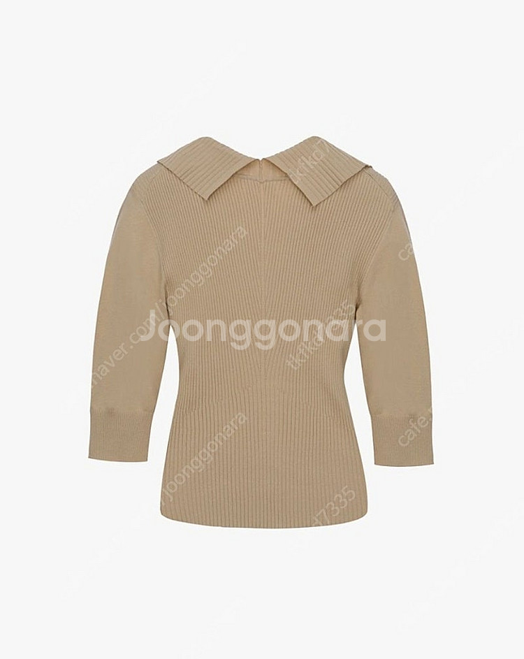 잇미샤 오픈카라 가디건 겸 상의 베이지컬러 팔아요--2