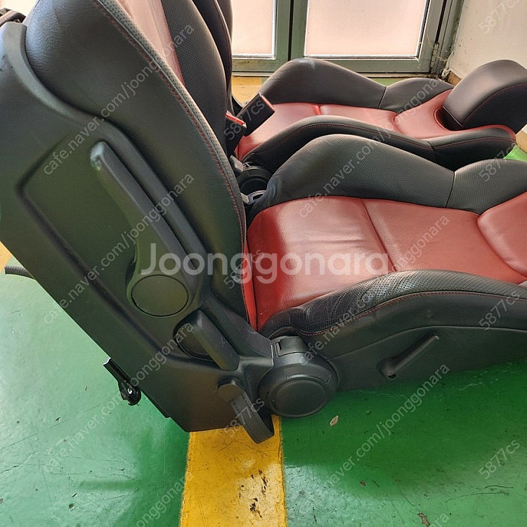 제네시스쿠페 레드팩 순정 가죽 시트 운전석 조수석 수동...--8