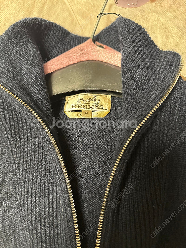 에르메스 샹달 캐시미어 집업 (M)--2