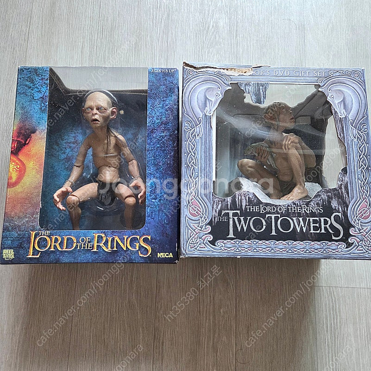 네카 반지의제왕 스미골+두개의탑 DVD 골롬 피규어 셋트(개봉양품) 2세트일괄--0