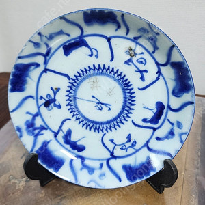 중국청화접시(골동품)