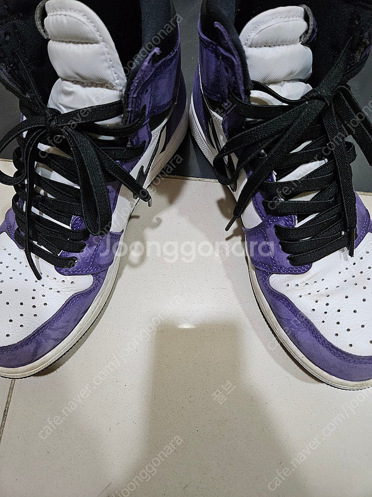 조던1 하이 코트퍼플 스웨이드 작업 265--1