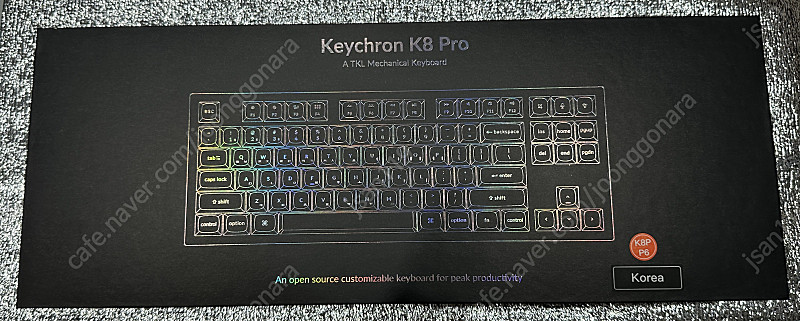 키크론 K8 PRO 화이트 저소음 적축 RGB 핫스왑 무선 기계식 키보드 블루투스 이미지