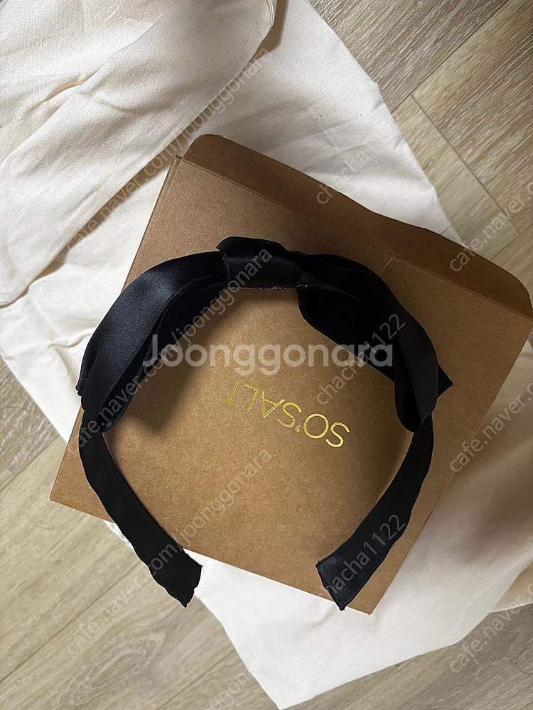 제니퍼 올렛뜨 블랙 리본 헤어밴드 머리띠 새상품--2