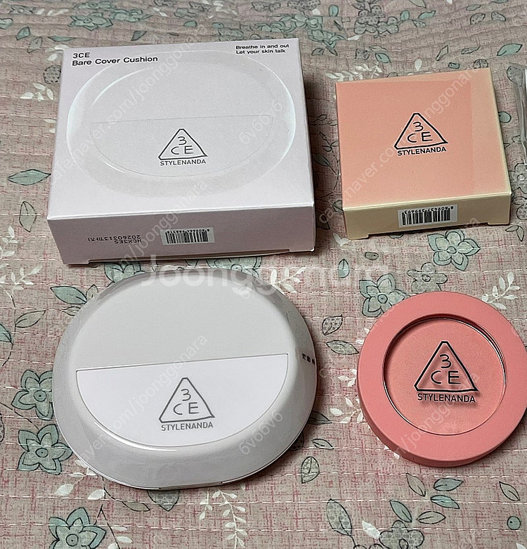 3ce 베어 커버 쿠션+블러셔 퓨어케이크--0