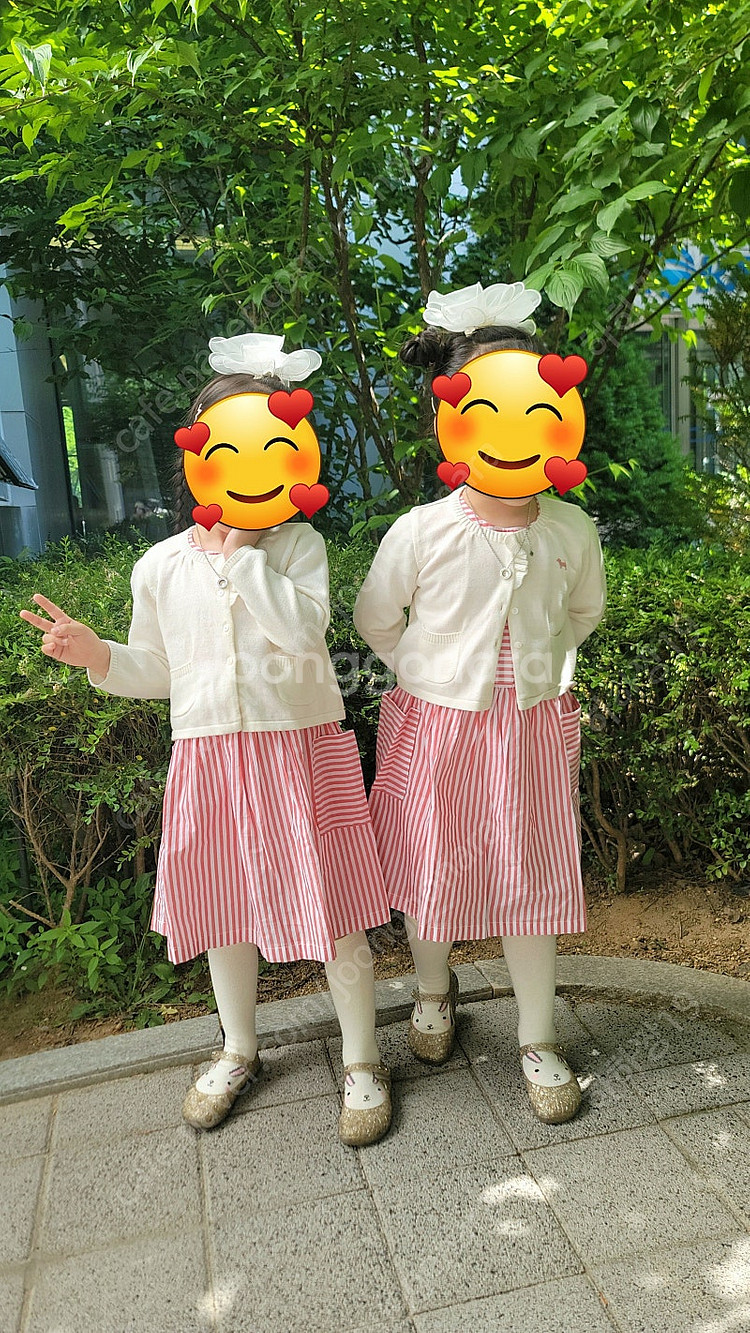쌍둥이)블루독 나시원피스 2장(110)+블루독 아이보리...--0