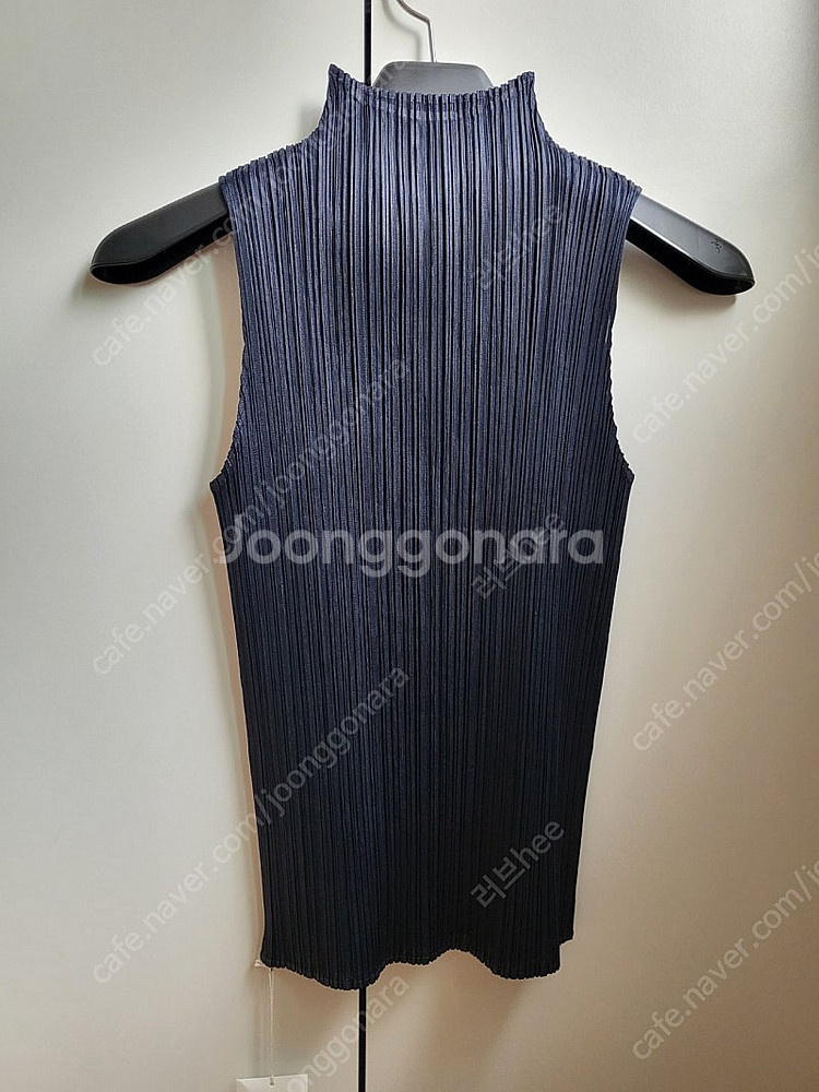 새상품 플리츠플리즈 컬러풀4 하이넥 민소매탑--1