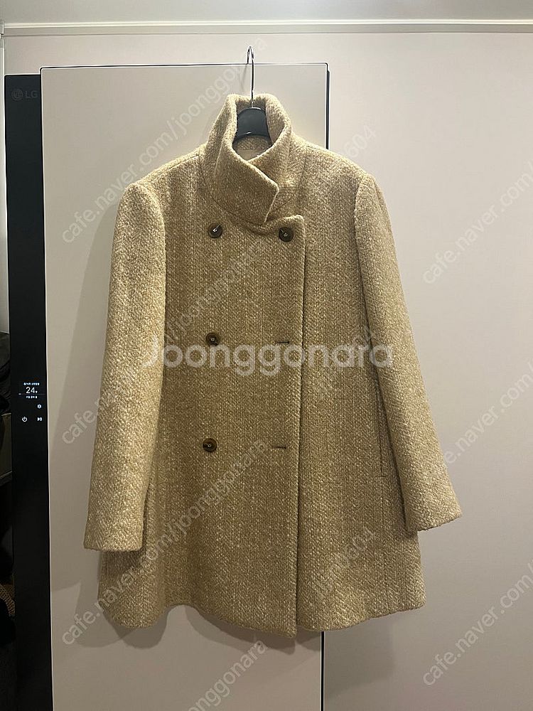 오브제 품절 하이넥 코트--1