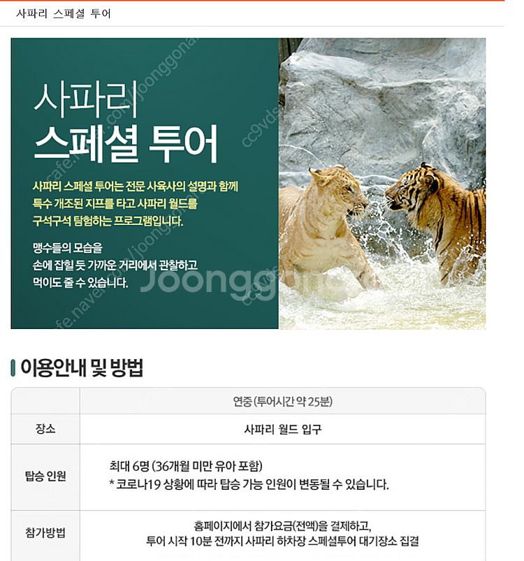 에버랜드 사파리 스페셜투어 팝니다--0