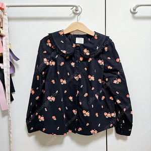 (6-7y. S사이즈) 제이크루 jcrew 키즈 여아 꽃무늬 셔츠 S