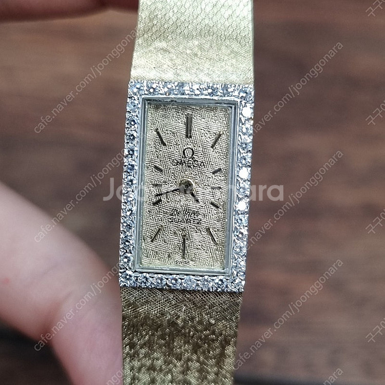 오메가 빈티지 드빌 다이아 베젤 14K금통 여성시계 (...--0