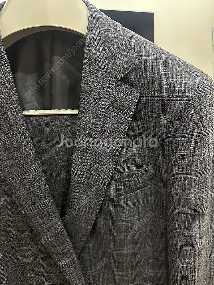 가격인하/빨질레리 수트 그레이 글렌체크 100사이즈 팝...--0