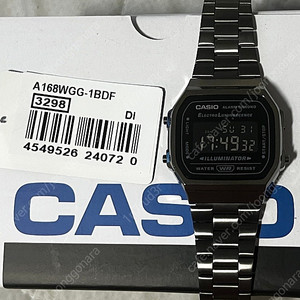카시오 A168 크롬블랙 168WGG-1B