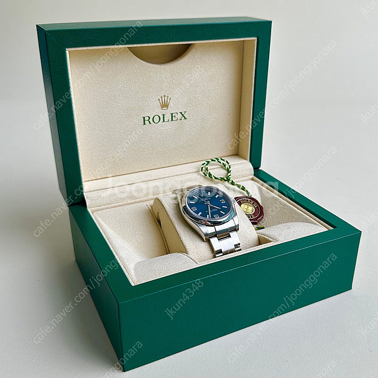 로렉스 오이스터 퍼페츄얼 114200 블루 34mm 일...--4