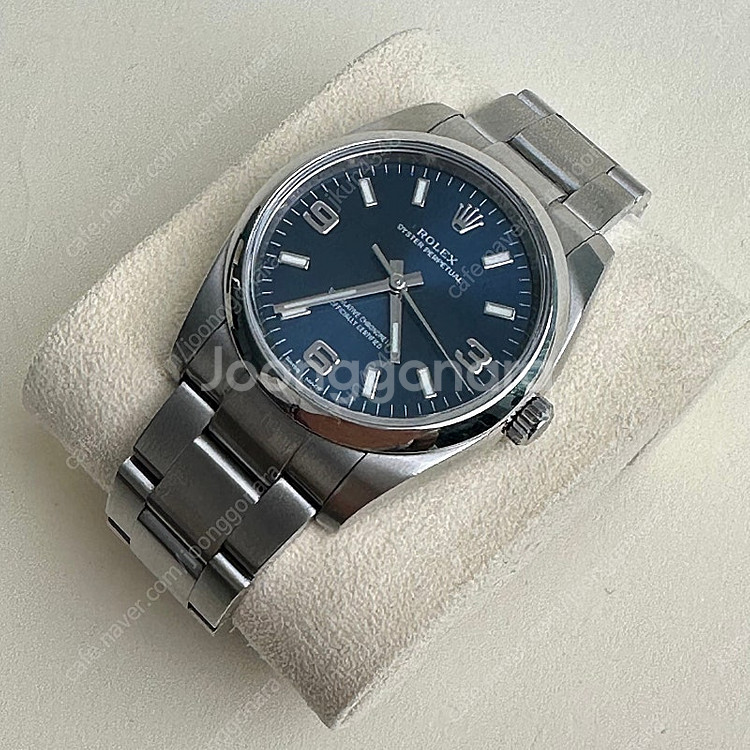 로렉스 오이스터 퍼페츄얼 114200 블루 34mm 일...--7