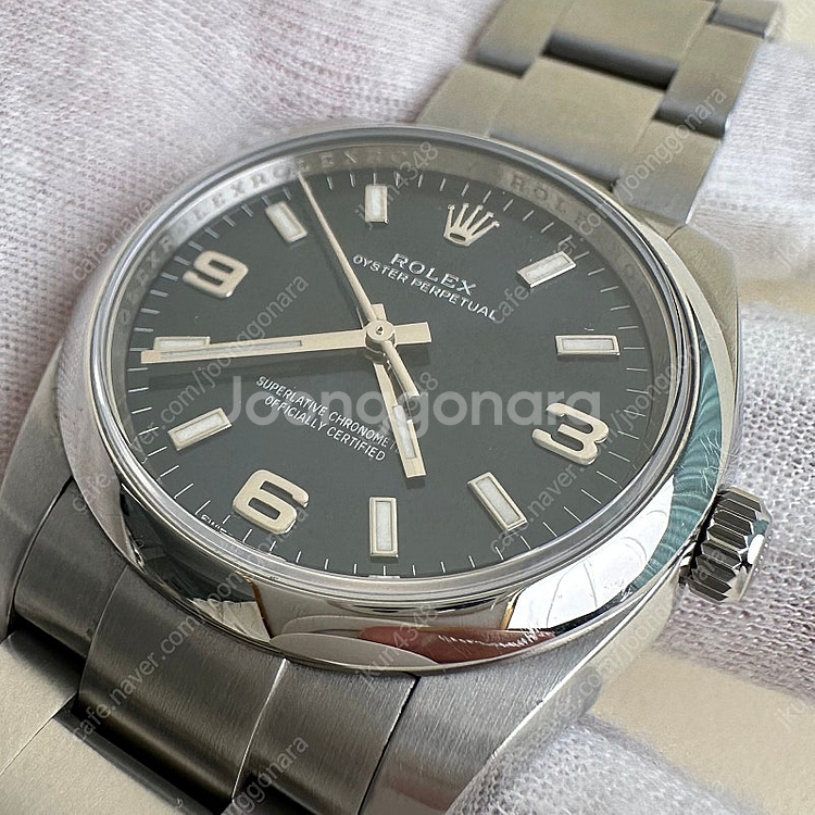 로렉스 오이스터 퍼페츄얼 114200 블루 34mm 일...--8