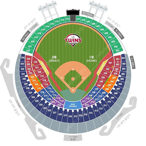 판매 9/2 잠실 롯데vsLG 3루 레드 225 7열 2연석