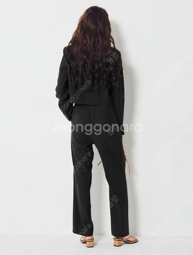 에잇세컨즈 리넨 블렌디드 애쉬 원버튼 자켓 + 슬랙스 ...--3