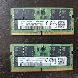 삼성정품 노트북램 (SODIMM) DDR5 PC5-5600B 32G (x2) 팝니다