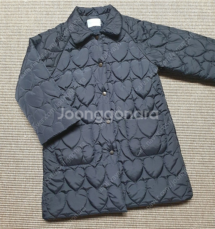 하트누빔 코트 초저 여아용--0