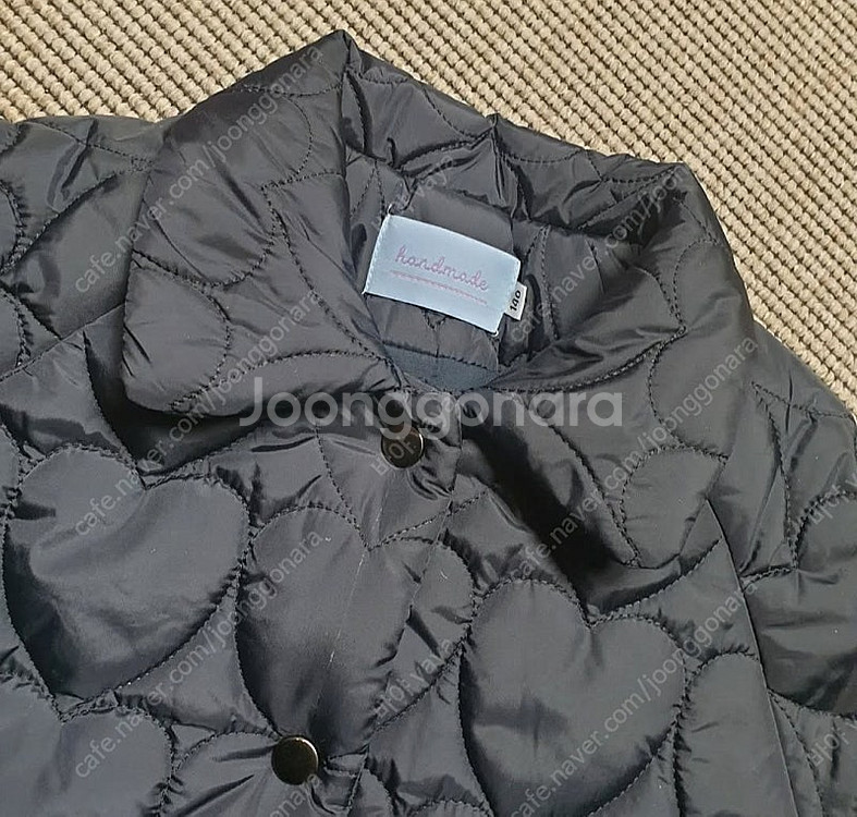 하트누빔 코트 초저 여아용--1