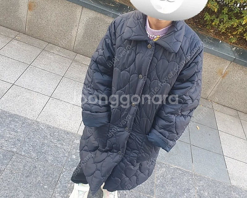 하트누빔 코트 초저 여아용--3