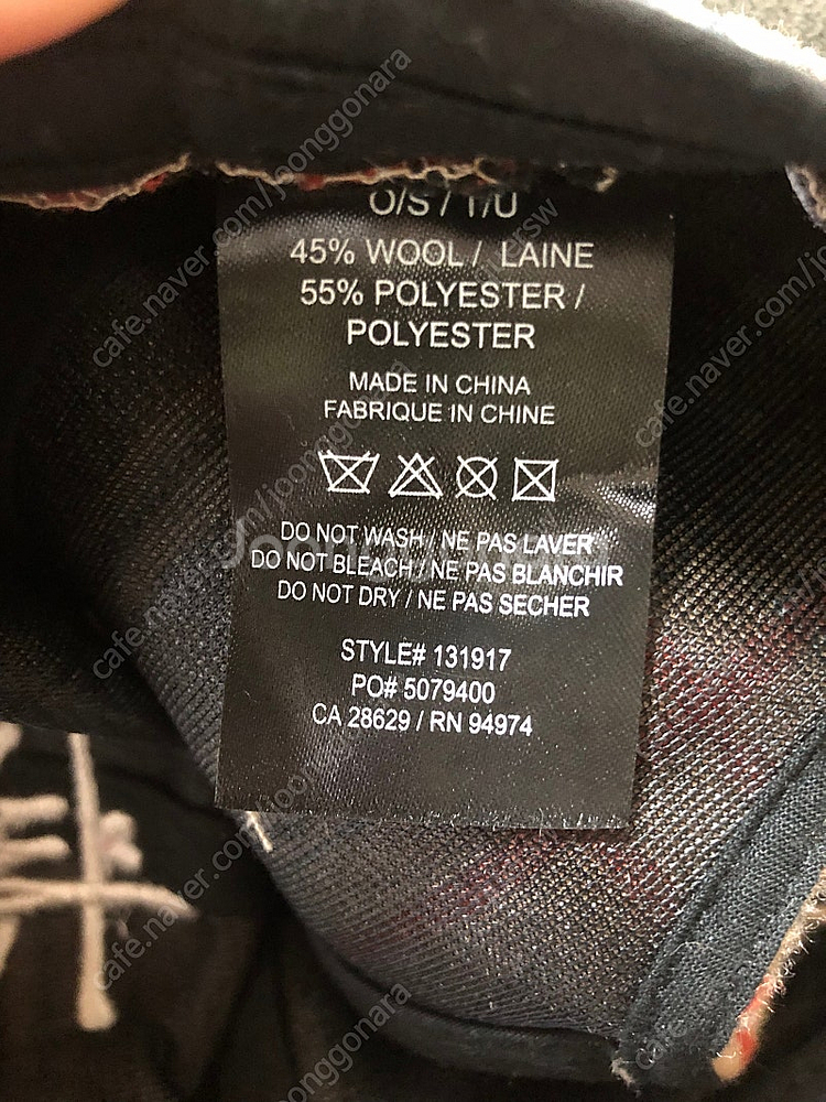 스투시 체크 울 볼캡 모자 빅로고 플래드 로우 프로캡--4