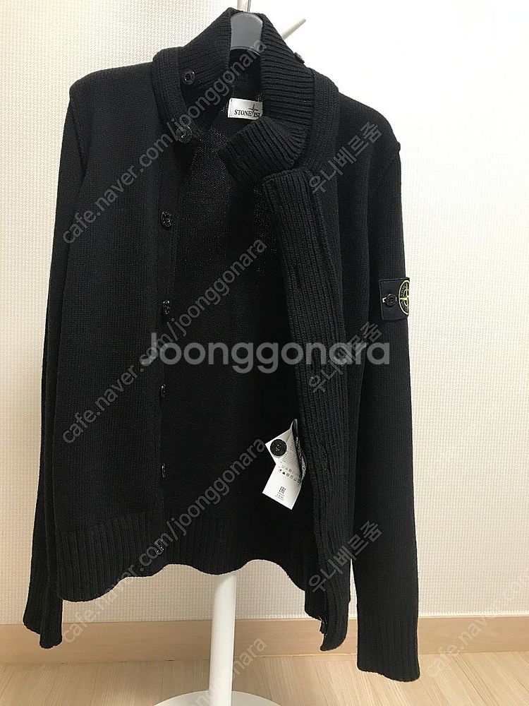 스톤 아일랜드 와펜 니트 집업 가디건 S--3