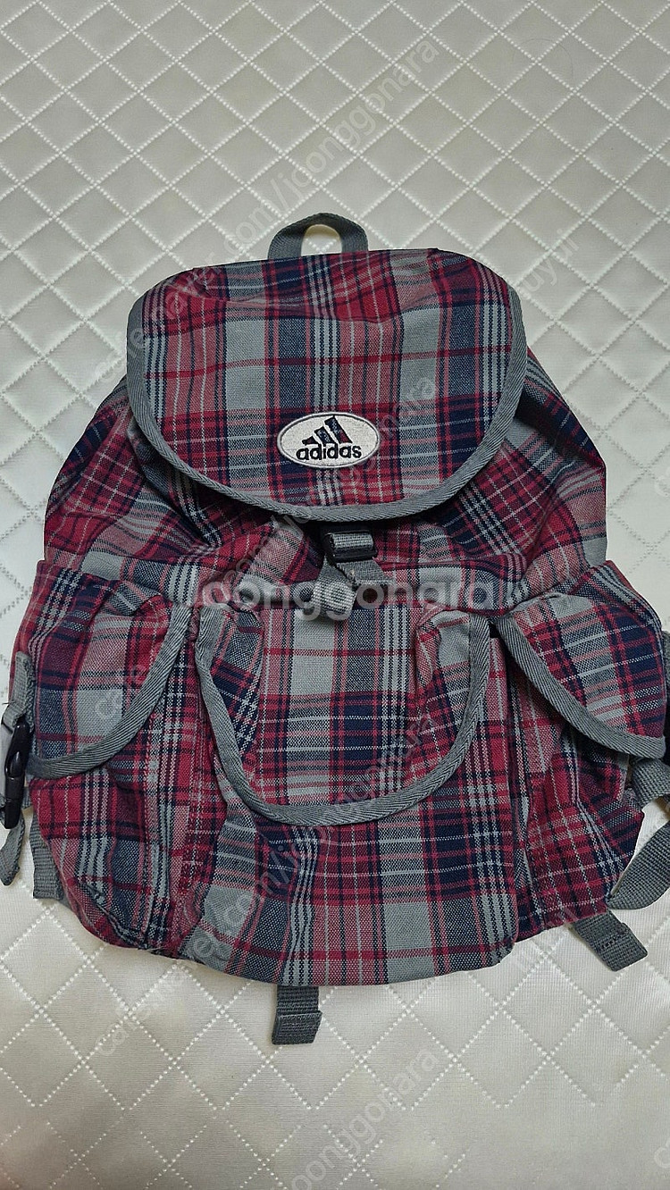 Adidas 아디다스 90s 빈티지 체크 백팩--0