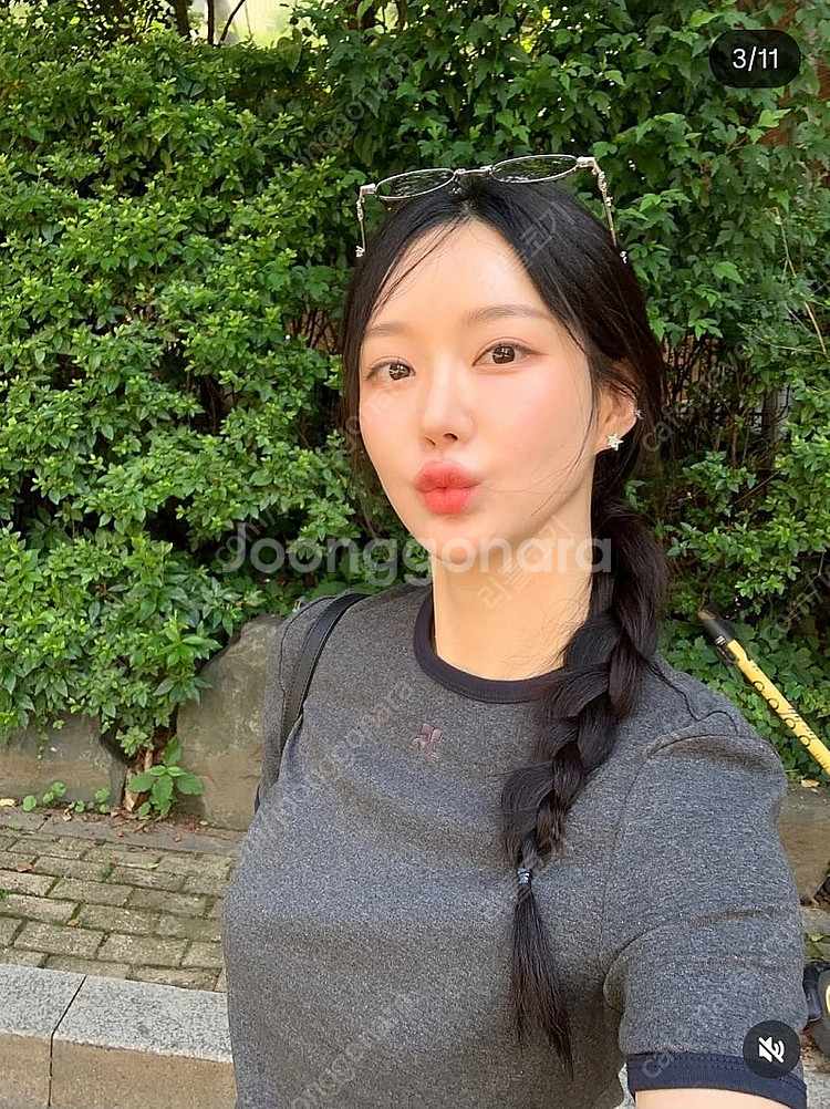 꾸레쥬 회색 반팔티셔츠 M사이즈--0