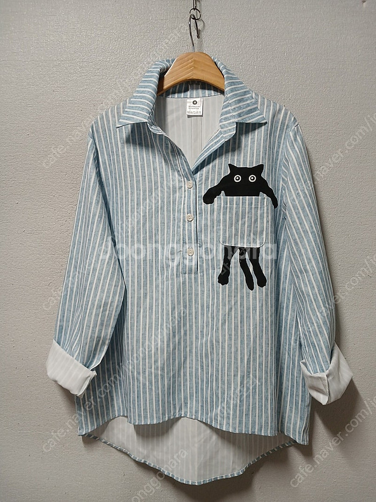 고양이 셔츠.엘렌느.케이수티셔츠--0