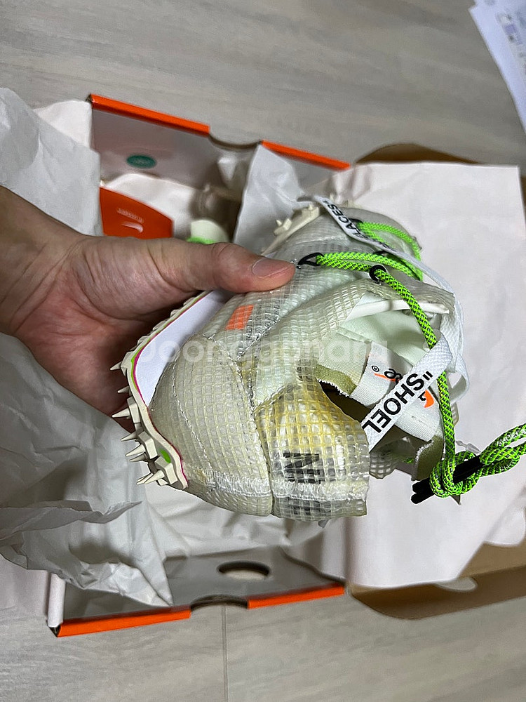 나이키 x 오프화이트 와플 레이서 화이트 245mm Nike x Off-White Waffle Racer White--6