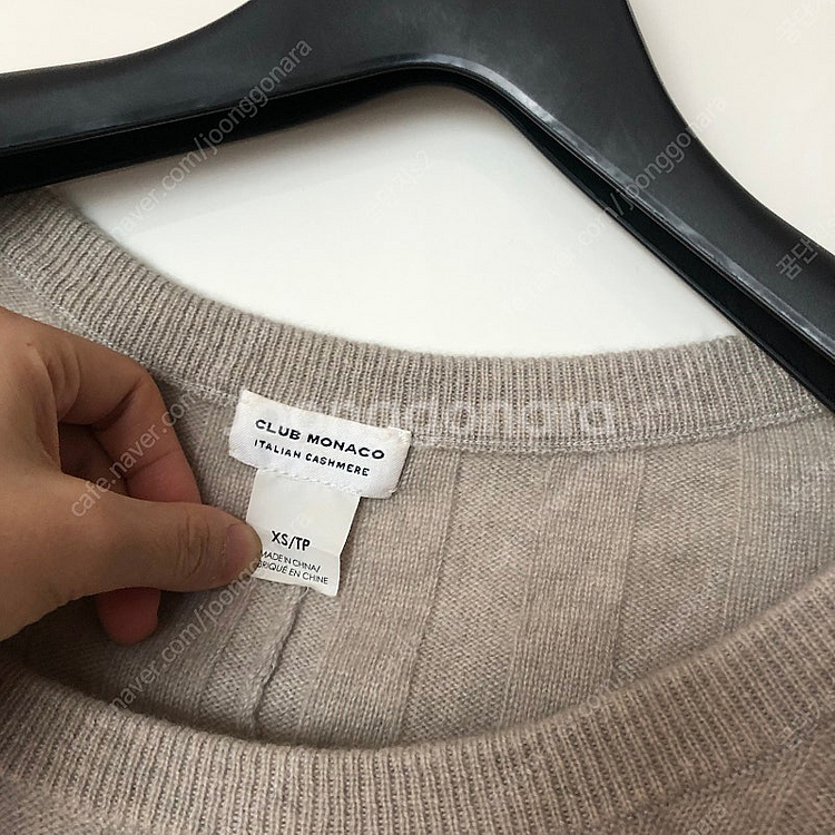 클럽모나코 날다람쥐 오버핏 박시 캐시미어100 럭셔리 니트 출근룩--1
