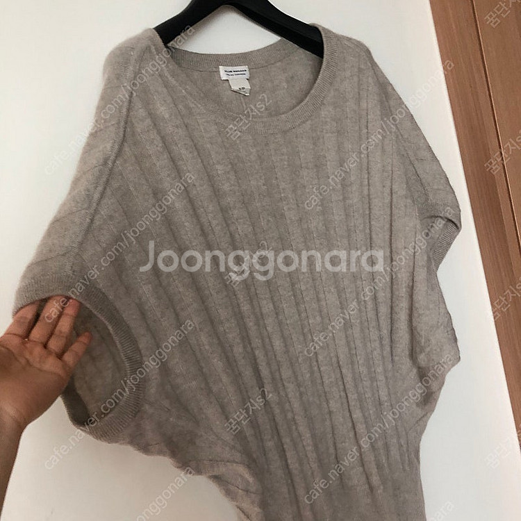 클럽모나코 날다람쥐 오버핏 박시 캐시미어100 럭셔리 니트 출근룩--2