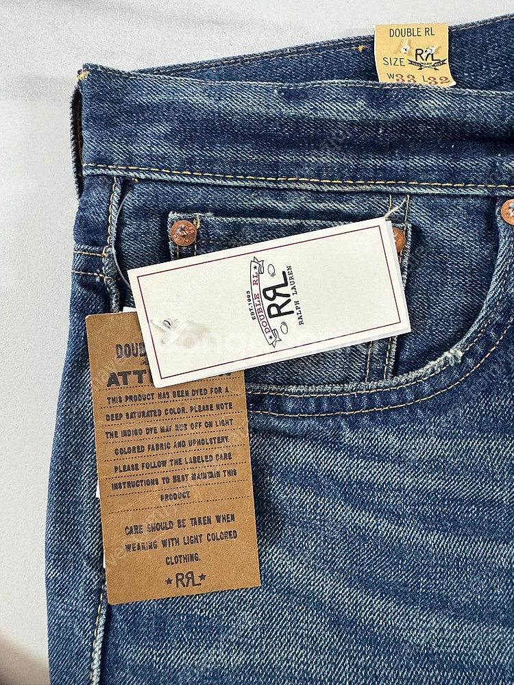 RRL 더블알엘 / 빈티지 파이브포켓핏 그랜드폴스 진 / 33x32--6