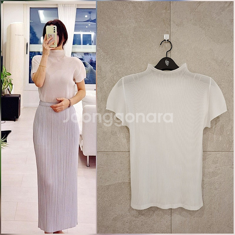 플리츠플리즈 화이트 반목미스트3 이세이미야케--0