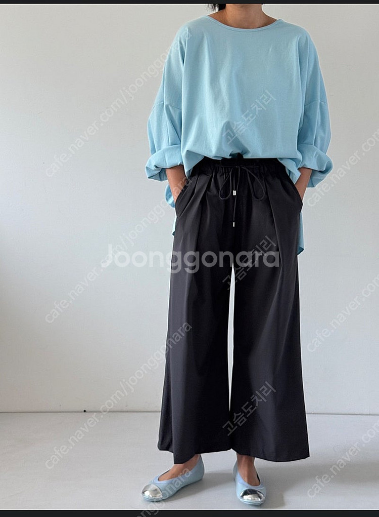 꺌랑 바스락팬츠 S블랙 네이비 샌드베이지 다크그레이--0
