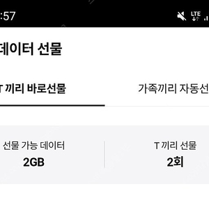 Skt 데이터 2gb일괄