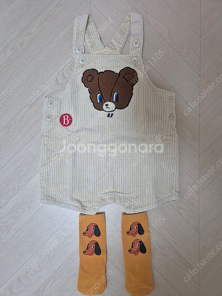 베베드피노 바바베어 코듀로이멜빵100 꽁뜨양말100--0