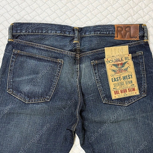 [RRL] 하이 슬림 이스트 웨스트 셀비지 진 36x32 (40만)