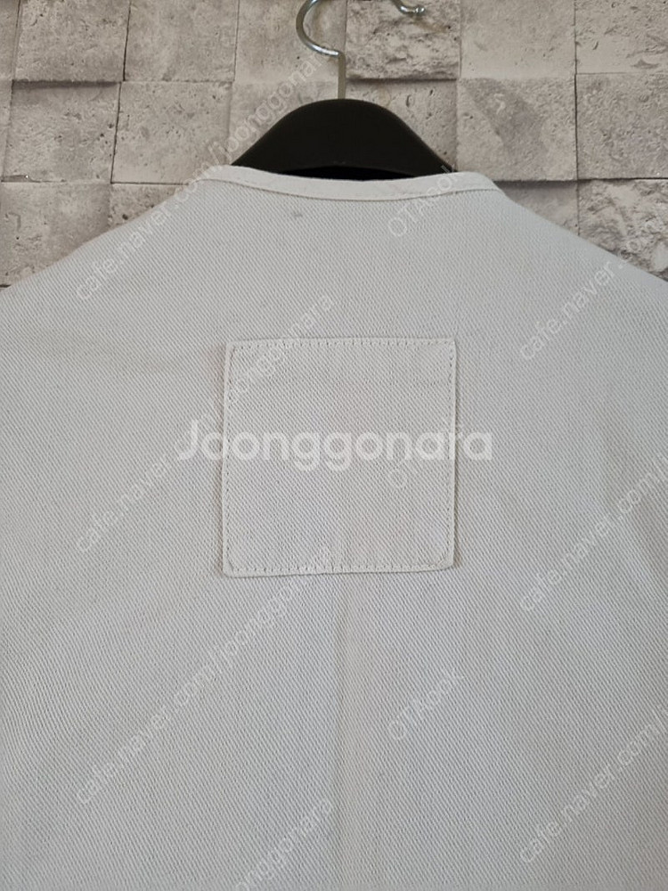 자라 크림색 면청 자켓 점퍼--6