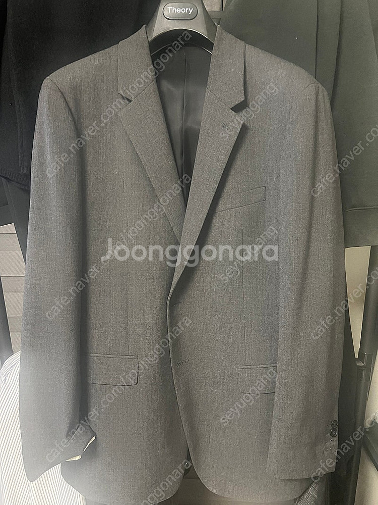 띠어리 뉴테일러 수트 챠콜 그레이 상의 42, 하의 3...--0