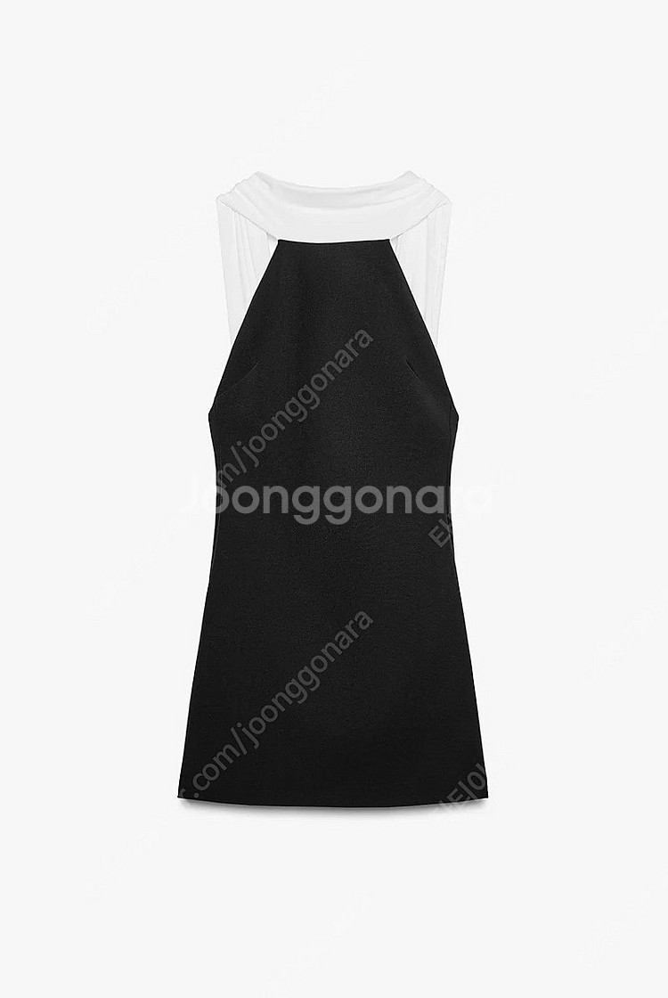 zara 자라 콘트라스트 미니 원피스 59900-299...--4
