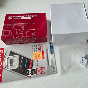 라즈베리파이 4 B 8gb(SD,어뎁터,방열판 포함)
