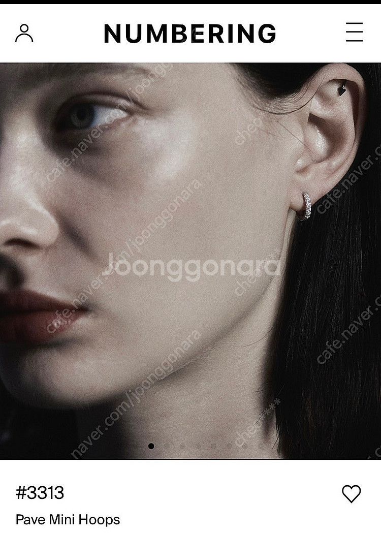 넘버링 귀걸이 팔아요(거의 새거)_small--1